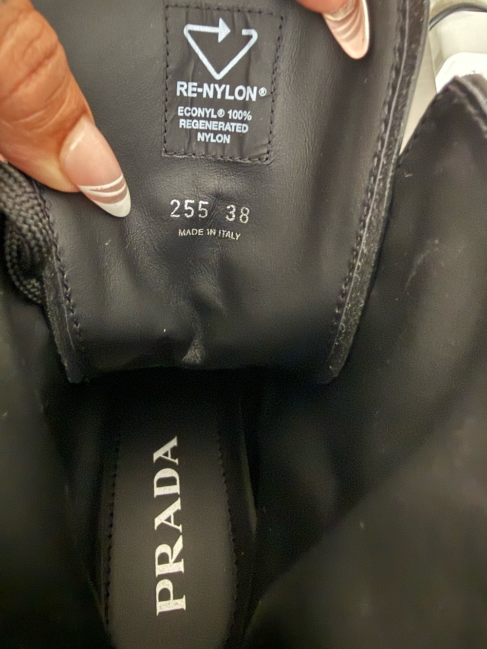 Prada Black Lug-Sole Combat Boots with Detachable Mini Pouch - Picture 6 of 10